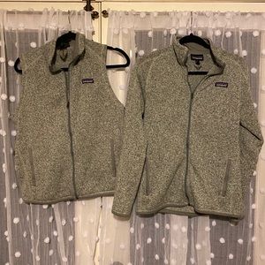 Patagonia better sweater vest + sweater